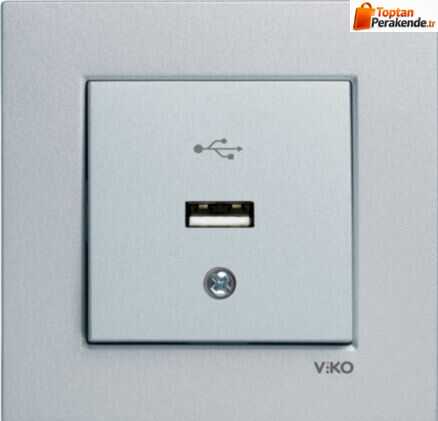 Viko Novella/Trenda Antrasit USB Konnektör Kapak